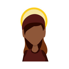 Virgin mary mother of god icon vector illustration graphic design