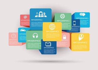 Infographie en cubes