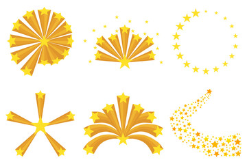 Animated explosion of stars