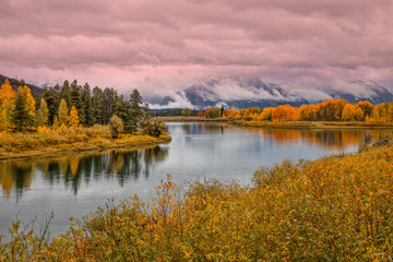 Teton Fall Landscape Reflection