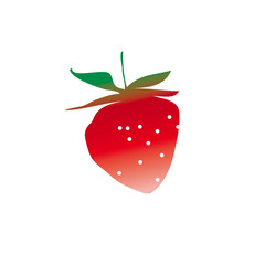 concept laconic strawberry design element. ripe summer berry modern icon