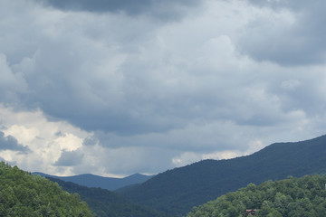 Obraz na płótnie Canvas Mountains With Clouds