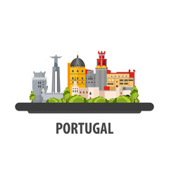 Portugal travel location. Vacation or trip and holiday.