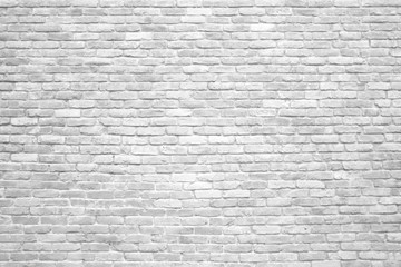 White brick wall, old surface texture of stone blocks