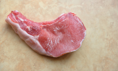 fresh raw meat covered with frost