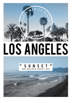 photoprint los angeles tee shirt graphic sunset typography