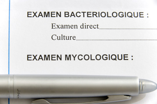 Feuille de r￩sultats d'analyses d'urine Recherche d'une infection urinaire