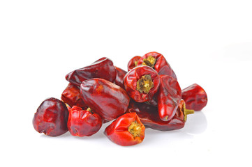 The chili of isolated on a white background