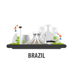 Brazil travel location. Vacation or trip and holiday.