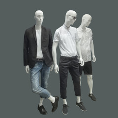 Three man mannequins