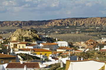View of Guadix and Sierra de Baza