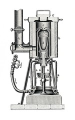 Melting furnace with gas heating (from Meyers Lexikon, 1896, 13/118/119)