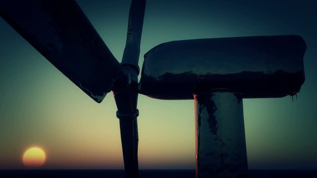 4k Windmill Turbines Clean At Sunset,Green Wind Energy,new power energy.