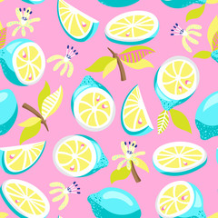 Lemon seamless pattern 