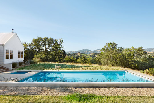 Modern Farmhouse with backyard pool