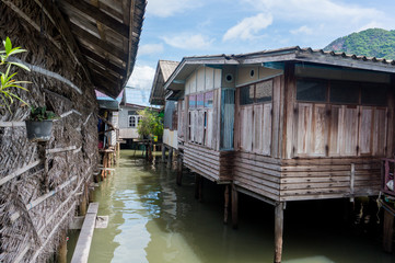 Fototapeta na wymiar Houses on stilts at Koh Panyee fishing village