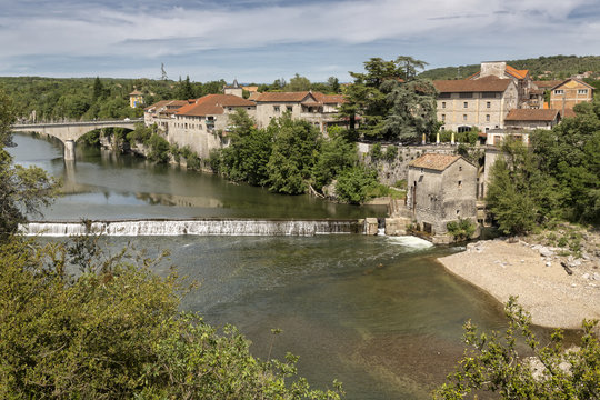 Das &Ouml;rtchen Ruoms in der Ardeche, Frankreich