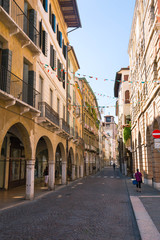 Fototapeta na wymiar Treviso - street and historical buildings