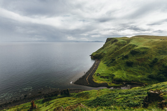 Rocky coast on the isle of skye