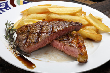 Steak with fries