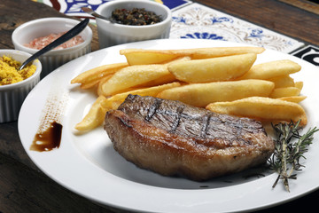 fries with Brazilian picanha