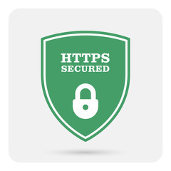 Https secure website - Ssl certificate shield with padlock