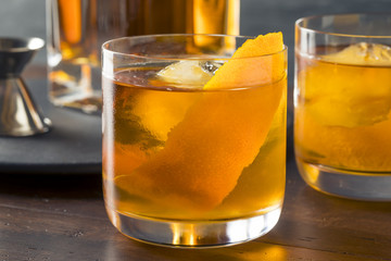 Homemade Boozy Old Fashioned Cocktail