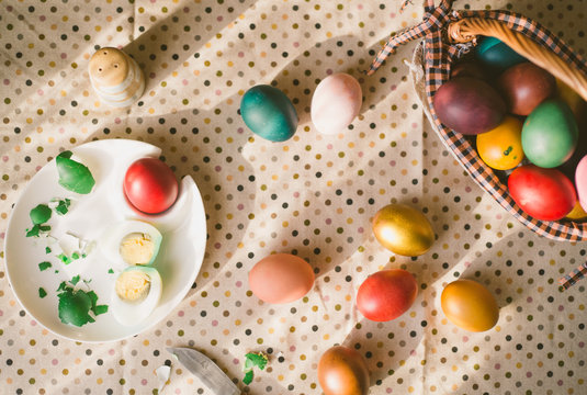 Messy Easter table