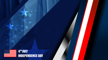 USA American flag background for Independence Day, Memorial Day and other events, Vector illustration