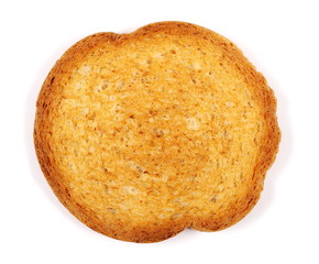 pile rusks with wholewheat flour, bread sliced isolated, whole wheat dry rusk bread, wholemeal bread isolated on white background