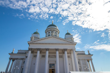 Fototapeta na wymiar The Helsinki Cathedral in Helsinki, the capital of Finland. 