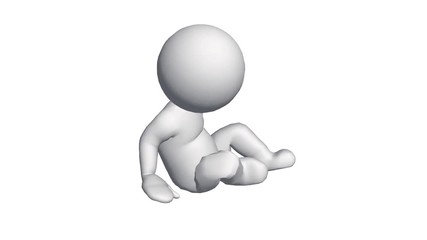 3D cartoon character go to bed sleep,comics people.