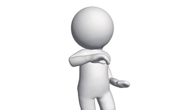 3D cartoon character laugh & happy,comics people chat talking.