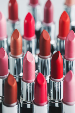 Lipstick on white background
