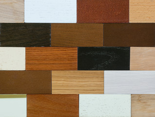 Background of colored wooden slats