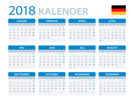 Calendar 2018 - German Version