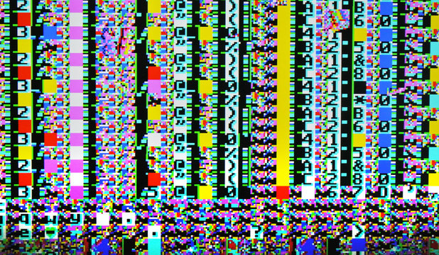 Background of glitch error or complex pixel texture