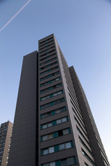 Apartment Building and Clear Sky