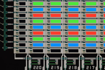 Extreme close up of a mobile LCD screen