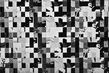 Background of glitch error or complex pixel texture