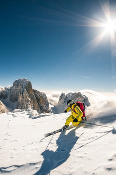 telemark skiing in big mountains 