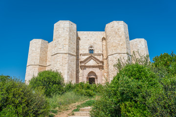 Fototapeta na wymiar Castel del Monte, famous medieval fortress in Apulia, southern Italy.