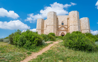 Fototapeta na wymiar Castel del Monte, famous medieval fortress in Apulia, southern Italy.