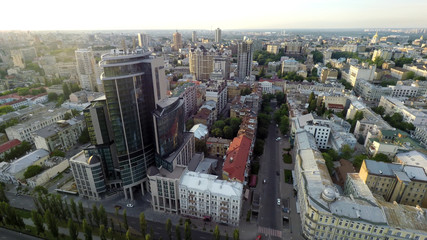  aerial view of the Boulevard of Shevchenko, Kiev, Ukraine