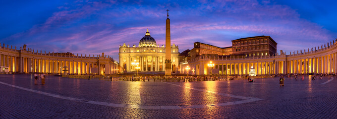 Fototapeta premium Panorama Watykańska w Rzymie, Włochy