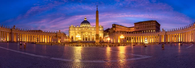 Zelfklevend Fotobehang Vaticaanpanorama in Rome, Italië © eyetronic