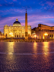 Fototapeta na wymiar Sankt Peter im Vatikan und Petersplatz in Rom, Italien
