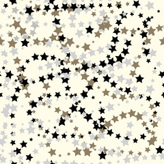 Scandinavian seamless pattern with stars. Stock vector.