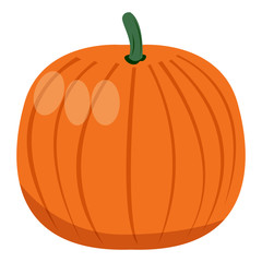 Isolated pumpkin on a white background, Vector illustration