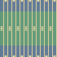 Seamless pattern with geometric figures and striped lines.